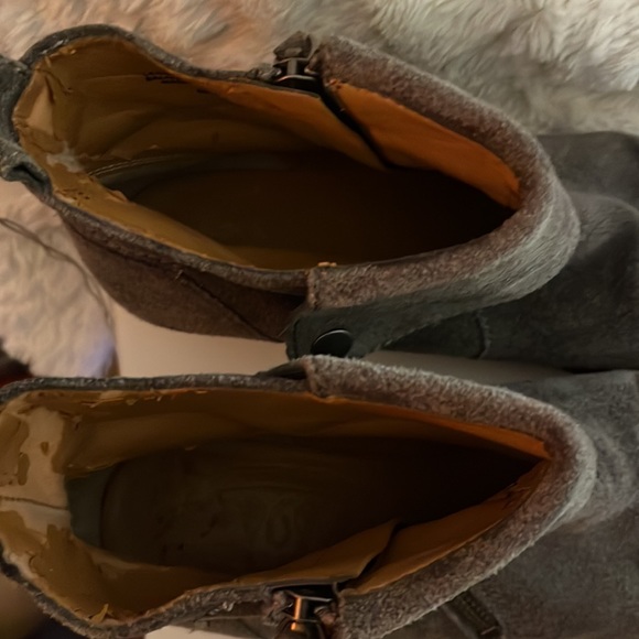 Nine West vintage America collection, gray leather ankle boots. Size 8 - Picture 5 of 7